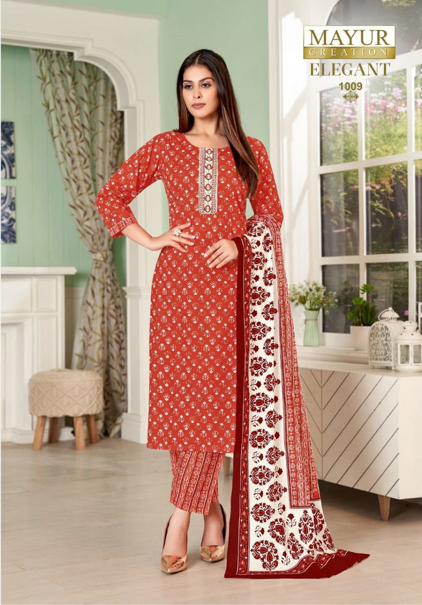 Mayur Elegant Vol 1 Printed Cotton Dress Material Catalog
